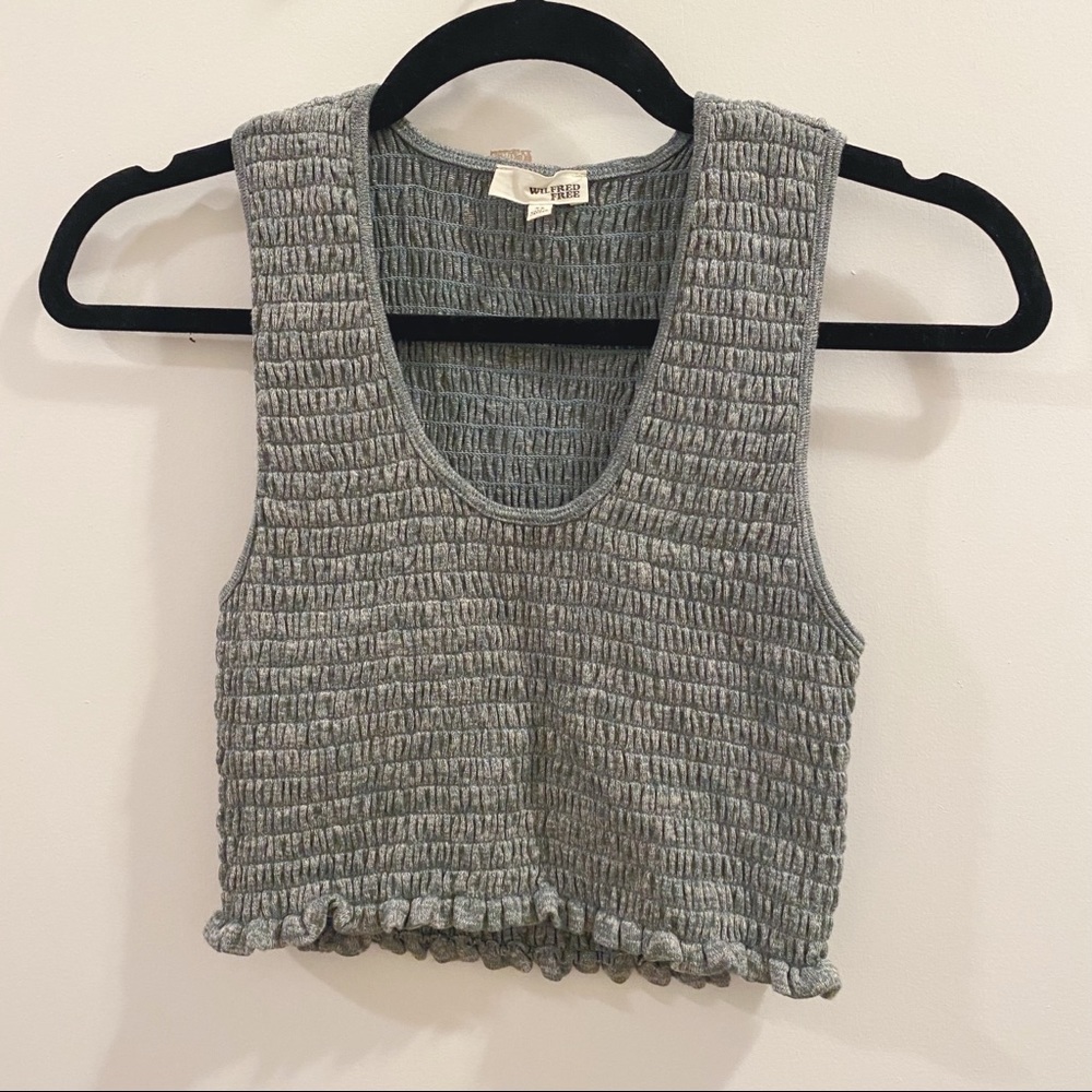 EUC Blue/green Wilfred crop top. Size XS. Purchased from Aritzia